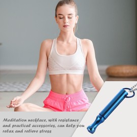 Stress Relief Necklace - Stress Breathing Necklace - Stress Relief Meditation Pendant, Mindful Breathing Necklace, Stainless Steel Breath Necklace