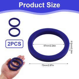 2 Stück O-Ring Dichtung für E61 Espressomaschinen – Passend für Bialetti, Ascaso, Azkoyen, Gaggia Baby, Classic, Lelit Mara X, Rocket Appartamento – Ø 73 x 57 x 8,5mm (Blau)