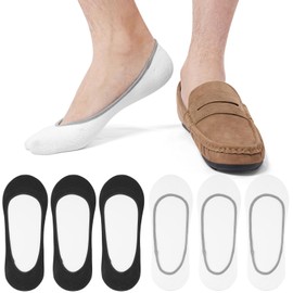 Blu Ninfee No Show Socks Mens 6-8, 6Pairs Invisible Socks Men Low Cut Liner Socks Multipack Hidden In Shoe Footsies for Loafer Summer