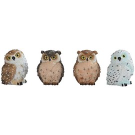 George S. Chen Imports SS-G-54281 Imports Owl Figurines (Set of 4), 2"