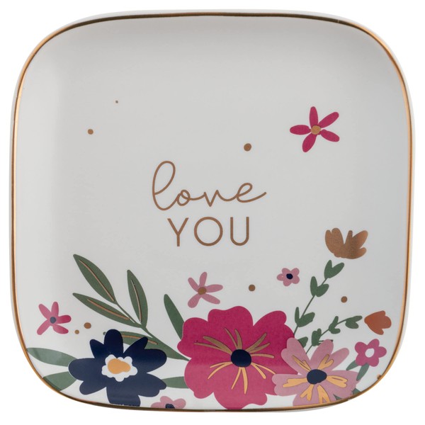 Flora Square Trinket Tray Large Love You