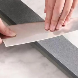 Soro Essentials- 8” x 2” x 1” Combination Knife Sharpening Stone with Fine and Medium Grain- Manual Knife Sharpeners Kitchen Knife Sharpeners Sharpening Kitchen Knives for Home Kitchen Restaurants