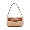 Anne Klein Quilted Nylon pochette, Oatmilk/Chestnut