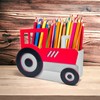 KAJAWIS Tractor Desk Organiser, 3D Pencil Holder, Car Pencil Case
