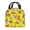 Curious George Insulated Lunch Bag Black Lunch Box Thermal Insulated