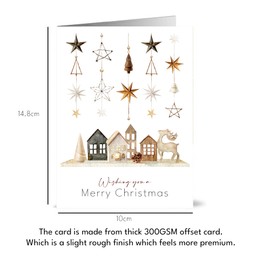 30 Eco Friendly Traditional Christmas Cards with Envelopes