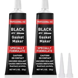 RTV Silicone Gasket Maker, High Temp Silicone Resist Oil, Anti-Freeze RTV Silicone Sealant for Engines, Gearboxes, Pumps, Superchargers (Black, 170g)