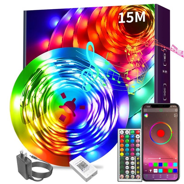 200FT 100FT 50FT LED Strip Lights with APP and Remote