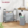 Tajsoon 3 Bag Laundry Sorter Cart, Laundry Hamper Sorter Basket