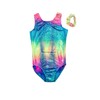 Destira Gymnastics Leotards for Girls, Rainbow Tie Dye - Premium