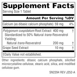 Source Naturals Resveratrol 200 for Healthy Aging*, 200 mg - 120 Tablets