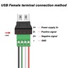 XMSJSIY Adaptador de bloque de terminales de tornillo USB Connecotr