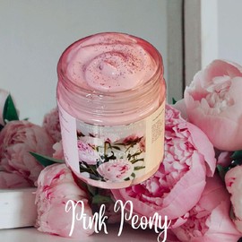 Pink Peony Whipped Body Butter- Handmade Shea & Mango Butter with Gentle Formula, Non-Greasy, Nourishing Body Butter Skin Repair - Volume: 6 oz