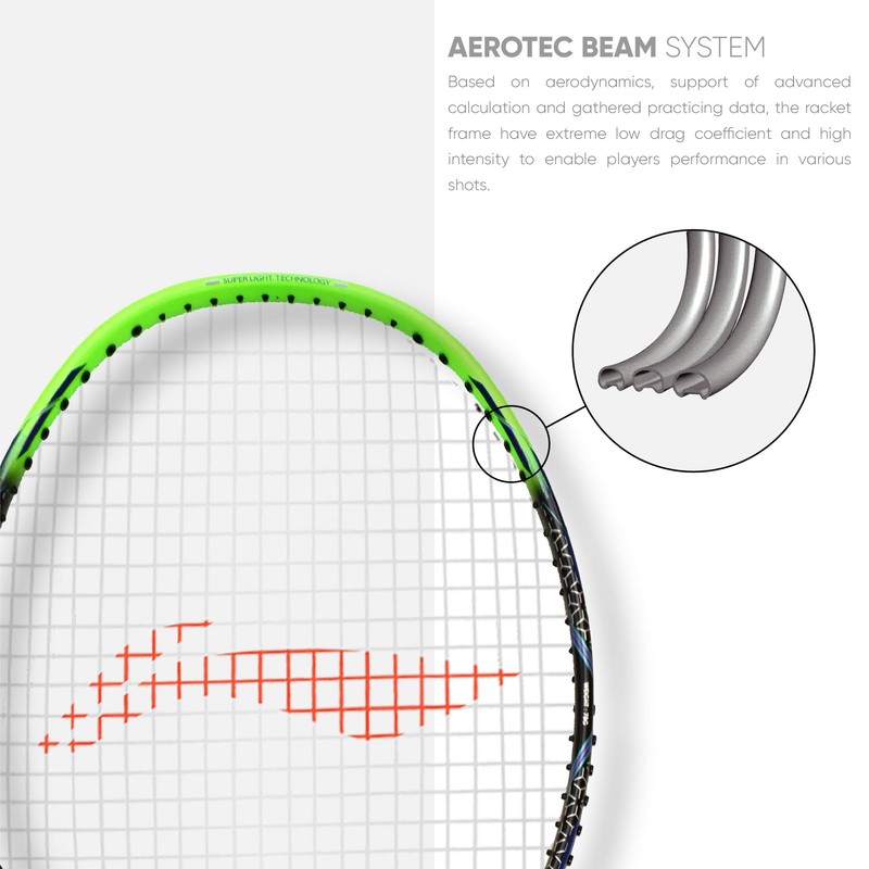 Li-Ning G-Force Superlite 3500 Carbon-Fiber Strung Badminton Racquet with Free
