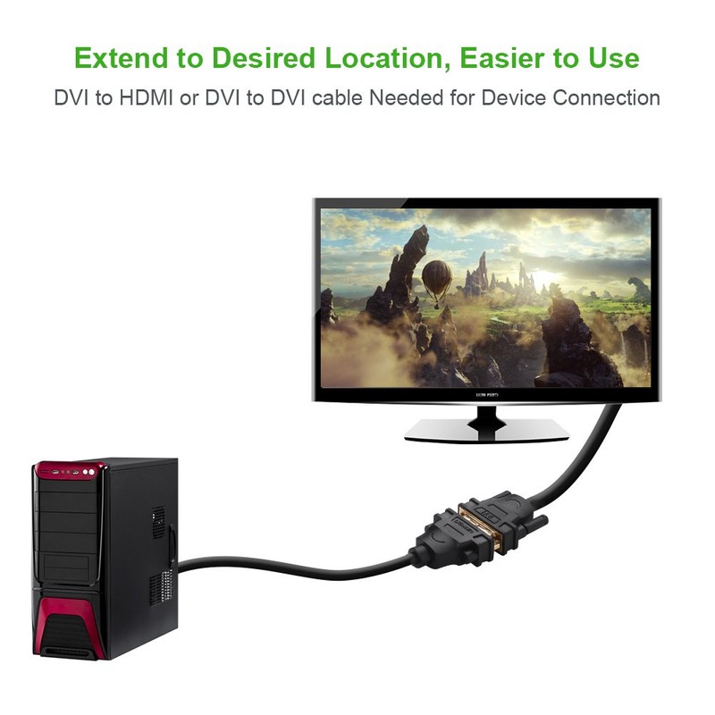 UGREEN DisplayPort Male to DVI Female Converter (20405) (V28-ACBUGN20405)