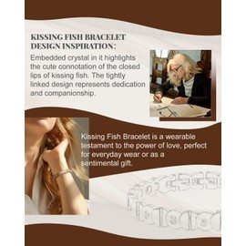 RainSo Rose Gold Stainless Steel Magnetic Bracelets for Women, Ferris Wheel Design,With Adjustable Tool and Box