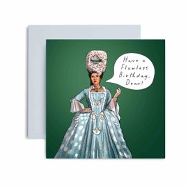 Huxters Funny Bridgerton Birthday Card for Her Friend Female - Flawless Queen Charlotte - Card for Mum Sister Auntie 14.8cm