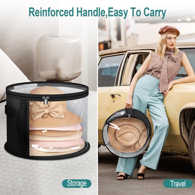 Clear Hat Storage Bag, Holds up to 7 Caps Cowboy