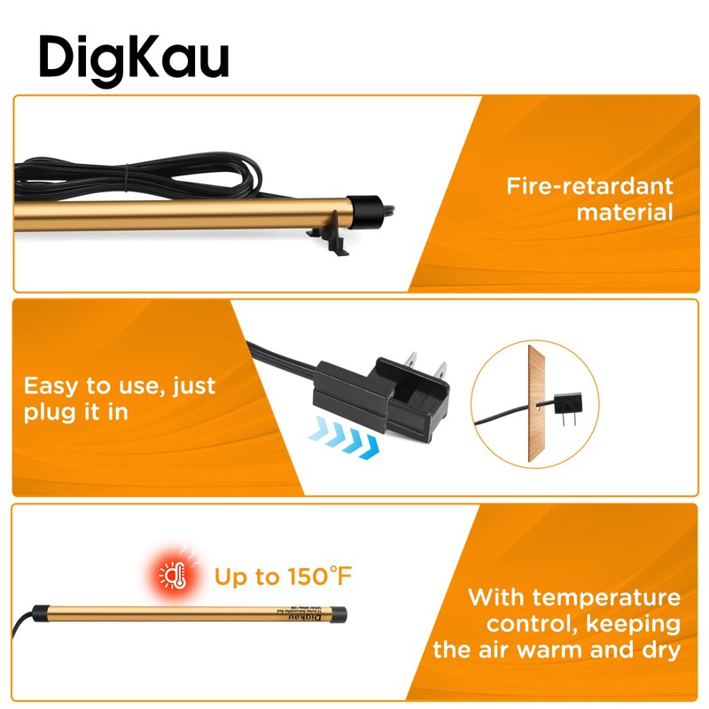 Gun Safe Dehumidifier Rod - High Power, Easy Installation Plug-in
