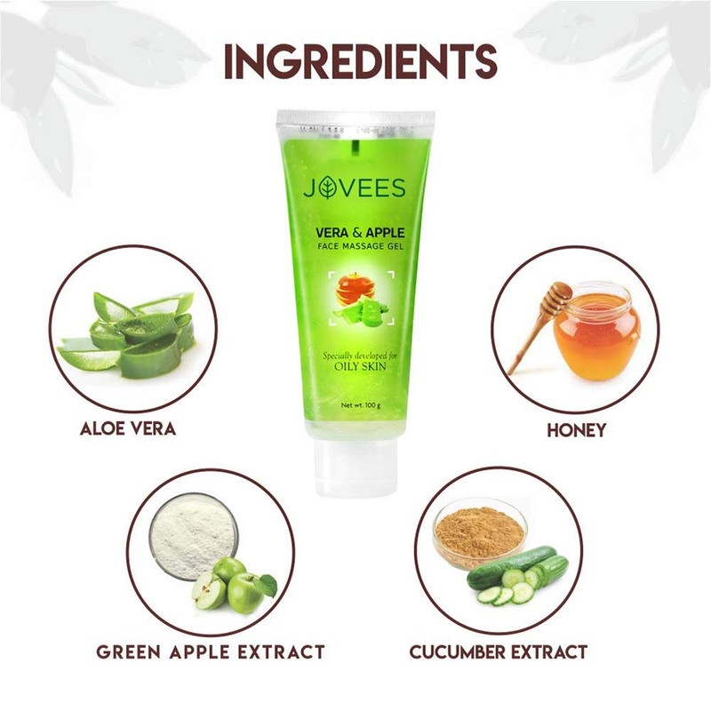 Jovees Apple & Vera Face Massage Gel 100g