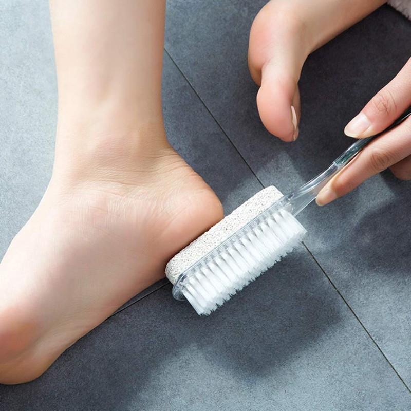 ARTIBETTER 4-in-1 Foot Brush with Pumice Stone and Callus Remover