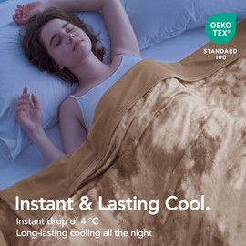 Cooling Blanket 80''x88'' for Hot Sleepers, Arc-Chill Q-Max>0.35 Double Sided Cold Blankets for Night Sweats, Cool Soft Lightweight Summer Blanket for Sofa Bed Couch, Gifts for Women Queen