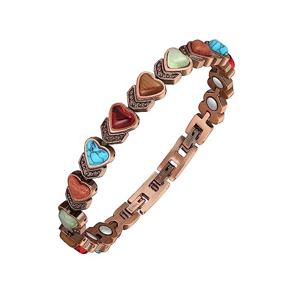 Jeracol Jeracol Lymphatic Drainage Copper Magnetic Bracelets for Women,Copper Bracelet