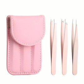 Tweezers Set Eyelash Tweezer Beauty Tool Makeup Tweezers Extension Accessories Cosmetics Tool Care Item Pink / 족집게 세트 속눈썹 트위저 뷰티 툴 메이크업 핀셋 연장 소품 화장품 도구 관리 아이템 핑크