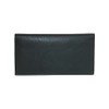 CTM® Leather Solid Color Checkbook Cover Wallet, Black