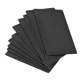 uxcell Blank Metal Card 100x60x0.3mm Painted Aluminum Plate for DIY Laser Printing Engraving Black 10 Pcs