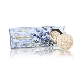 Lavender Handmade Italian Round 125 g each of 3 Soaps from Fiorentino
