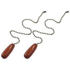 Marvexi 8Pcs Ceiling Fan Pull Chain Extender 12Inch Fan Pull Chain Decorative, Wooden Beaded Ball Chains for Ceiling Fan Light Lamp Decoration(Wooden)