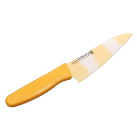 抗菌 カラーセラミック包丁 140mm イエロー縞・イエローハンドル KC-14YY