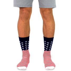 TeeHee Special Holiday 12-Pair Socks with Gift Box for Women and Men (10-13, Americana-A)