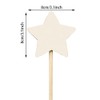 GSHLLO 10 Pcs Wood Star Wand Unfinished Wooden Princess Wands