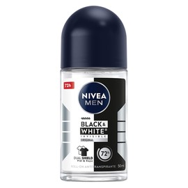NIVEA MEN Desodorante Antimanchas, Black  White Invisible Power (50 ml) Fórmula anti manchas, anti olor, anti sudor, anti irritación y anti residuos  