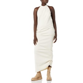 maison blanche All Gender Pleated Rib Dress, Coconut Milk, 2