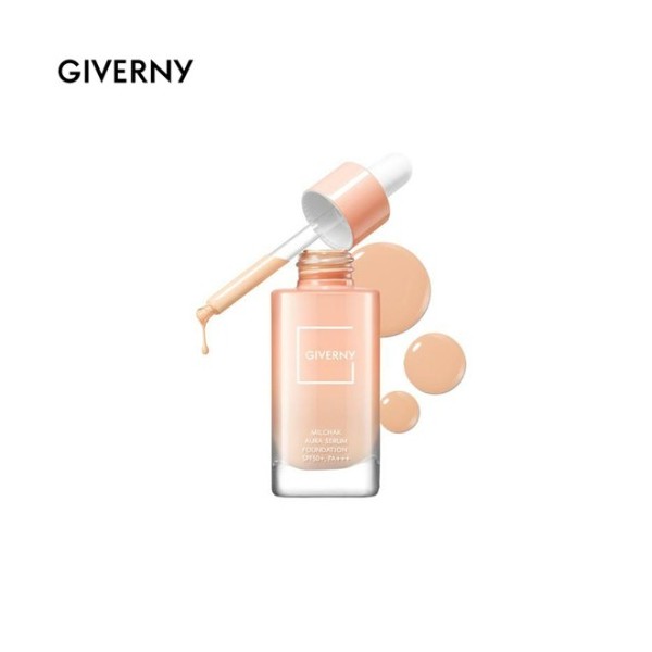 B&H Cosmetic GIVERNY Milchak Aura Serum Foundation SPF50+ PA+++ 30ml,