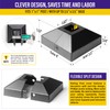 Hulave Split Post Cover, Fits 1x1 Post/3.5x3.5 Base, Indoor/Outdoor Iron