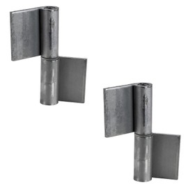 Gedotec Hinges for Welding, Pack of 2, Weld-On Tape for Metal Doors, Weld-On Hinge Height 80 mm, DIN Right, Heavy Duty Hinge for Garden Gates and Machines, Gate Hinge for Steel Gates