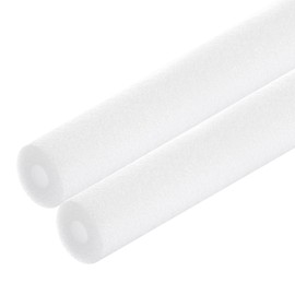 Rebower 2pcs Pipe Insulation Foam Tube 10x30mm 3ft Heat Preservation Foam Pipe [for Copper Water Pipe Freeze Protection] - White
