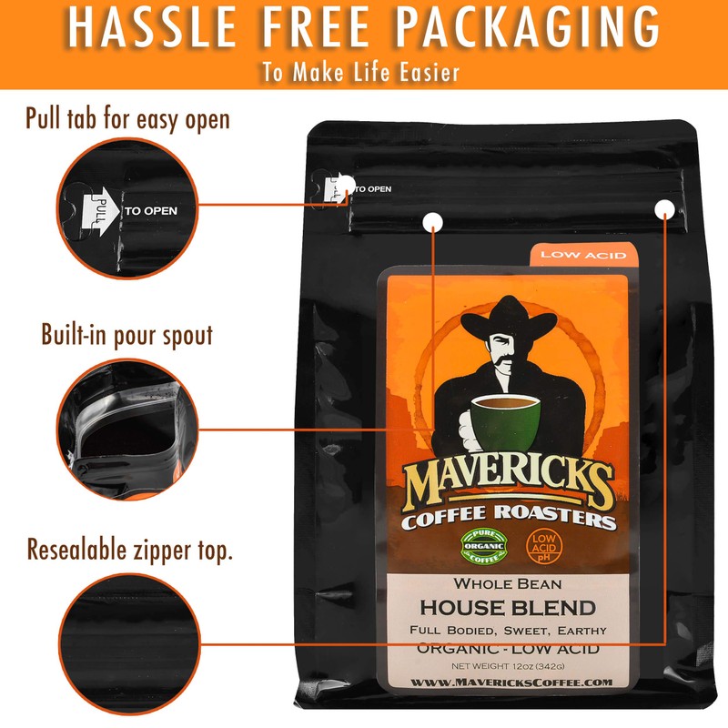 Dark French Low Acid Organic Coffee - Ground 1lb