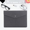 Wason Expanding A4 Document File PU Leather Envelope Case Holder-Large