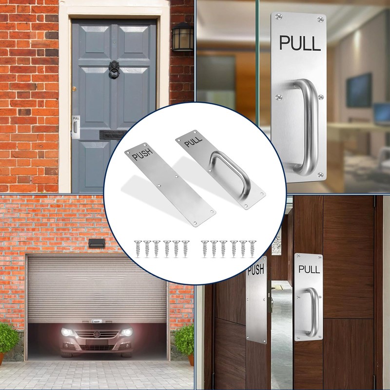 TFLPUO 2 PCS Door Pull Handle, Pull and Push Plate