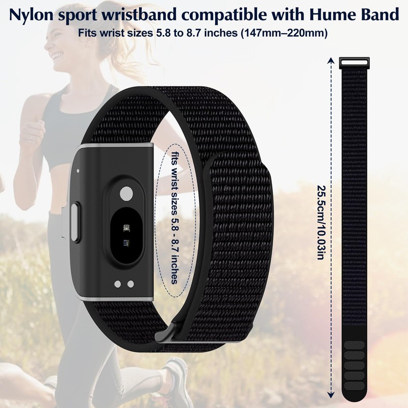 4 Pack Nylon Bands Compatible with Hume Band Replacement Strap