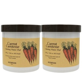 Skinfood Carrot Carotene Calming Water Pads 60 sheets (2 pieces) Pore Toner Acne Skin Obsession Moisture Pad / 스킨푸드 캐롯 카로틴 카밍 워터 패드 60매 2개 모공토너 여드름 피부 집착 수분패드