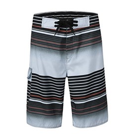 unitop Pantalones cortos de surf para hombre, de secado rápido, Gris3, 28