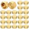 MBAIYO 100Pcs Brass Compression Stop Valve Caps, Flare Tube Gas