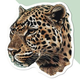 Medium 100mm 'Leopard Side View' Permanent Sticker Decal for Cars/Windows/Bins/Walls etc (DW00121101)