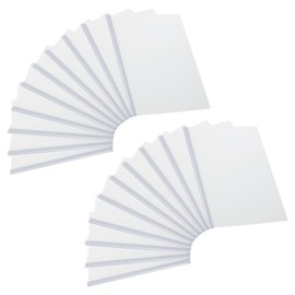 PATIKIL Clear Report Covers with Sliding Bar, 20 Pcs 8 mm Slide-Grip Resume Cover 50 Sheets Capacity, A4 Presentation Folders for File, Resume, White